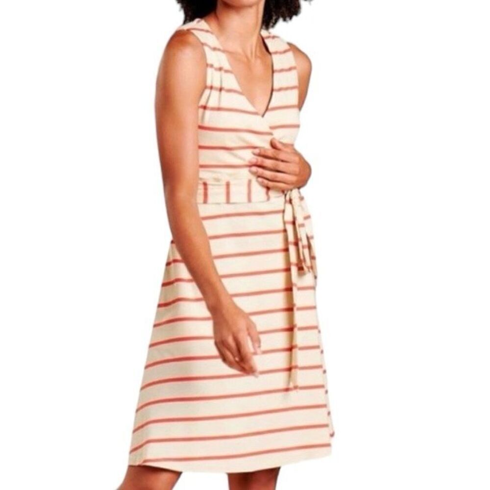 Toad&Co Cue Striped Sleeveless Dress Size S
